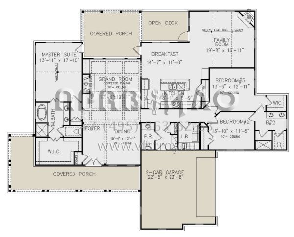 Проект одноэтажного дома с гаражом на две машины в современном стиле S5-244 (699-00356)
