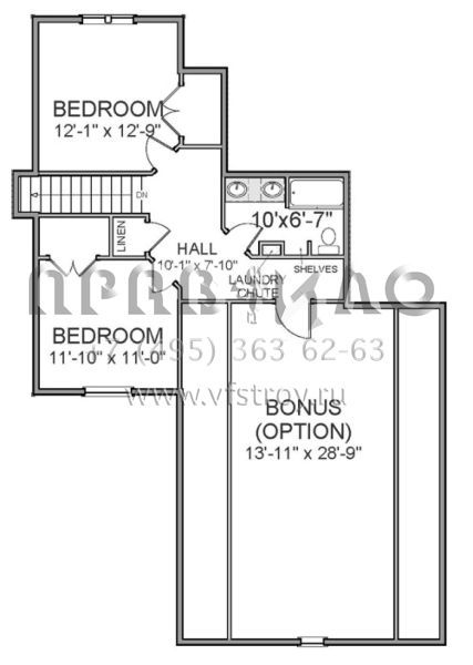 Проект двухэтажного дома с гаражом на две машины в американском стиле S5-220 (6849-00001)