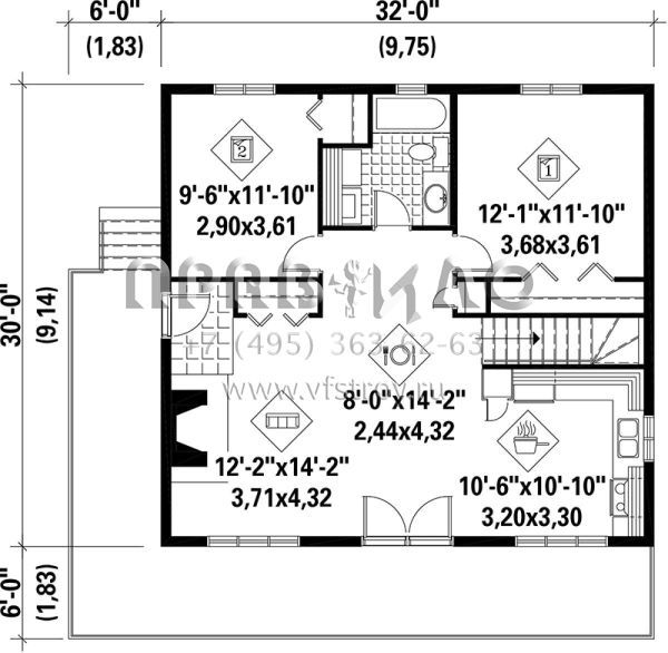 Проект одноэтажного дома без гаража в современном стиле S5-178 (6146-00203)
