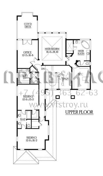 Проект двухэтажного дома с гаражом на три и более машин в современном стиле S5-457 (341-00290)