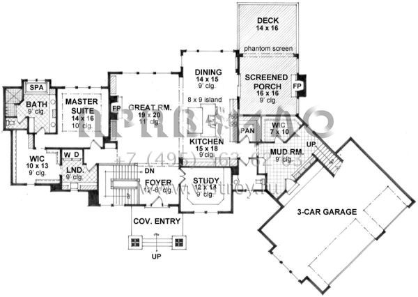 Проект одноэтажного дома с гаражом на три и более машин в скандинавском стиле S5-476 (098-00291)