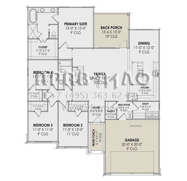 Проект одноэтажного дома с гаражом на две машины в современном стиле S5-187 (7983-00054)