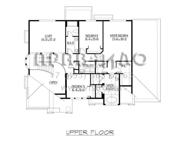 Проект двухэтажного дома с гаражом на три и более машин в современном стиле S5-303 (341-00116)