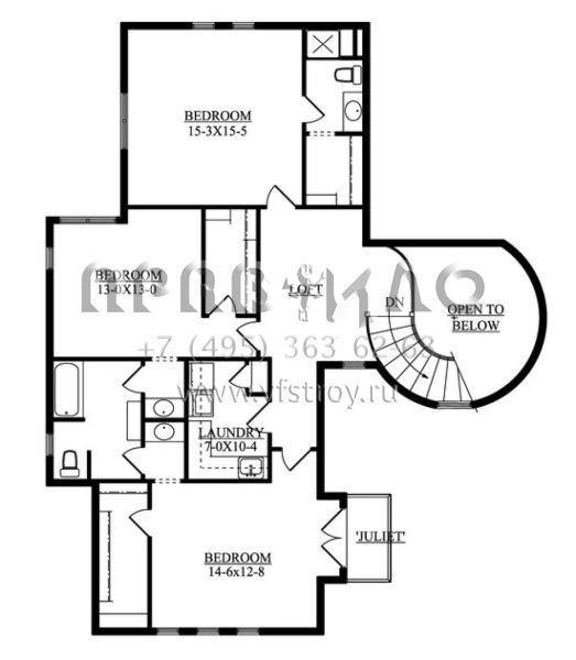 Проект двухэтажного дома с гаражом на три и более машин в американском стиле S5-561 (5631-00044)