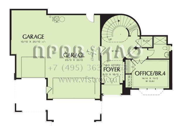 Проект двухэтажного дома с гаражом на три и более машин в современном стиле S5-308 (2559-00166)