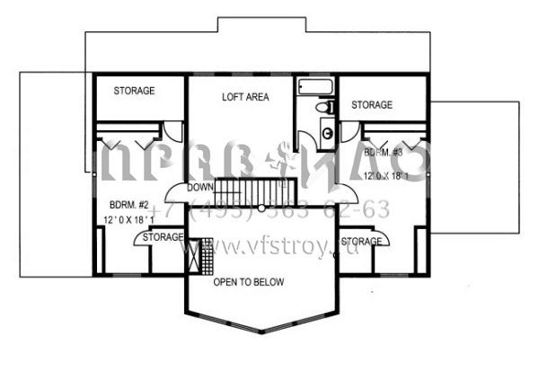 Проект двухэтажного дома без гаража в скандинавском стиле S5-345 (039-00510)