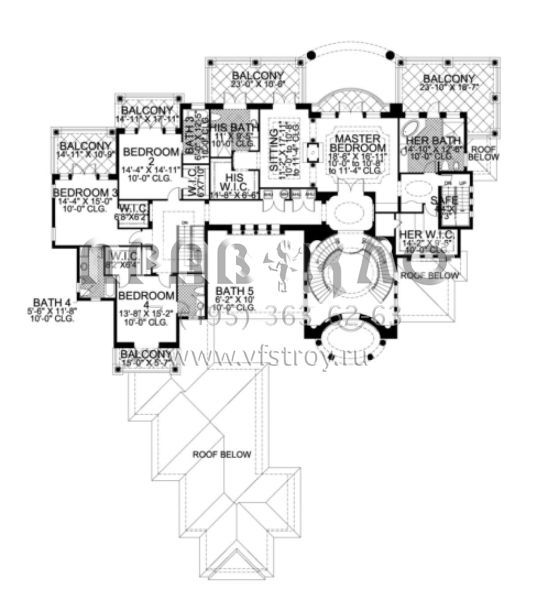 Проект двухэтажного дома с гаражом на три и более машин в современном стиле S5-733 (168-00095)