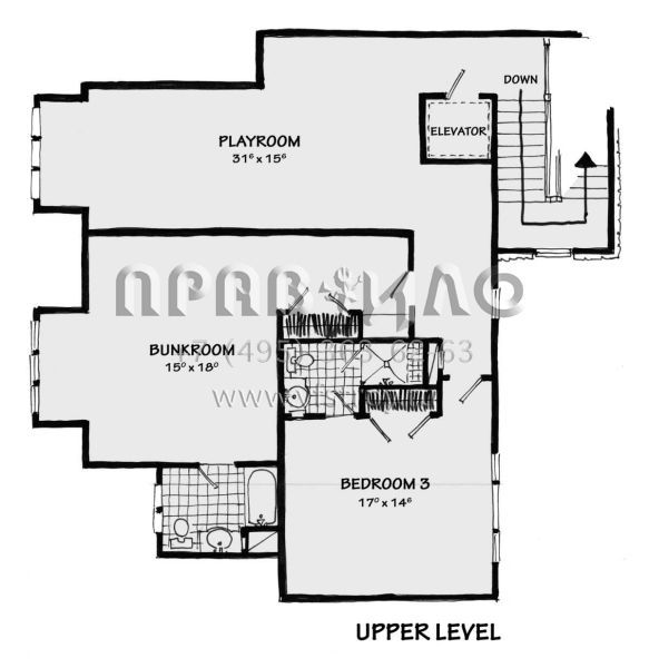 Проект двухэтажного дома с гаражом на три и более машин в американском стиле S5-616 (1907-00053)
