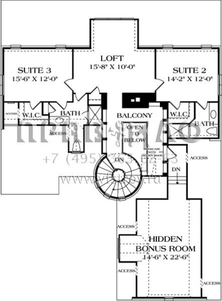 Проект двухэтажного дома с гаражом на две машины в английском стиле S5-294 (3323-00273)