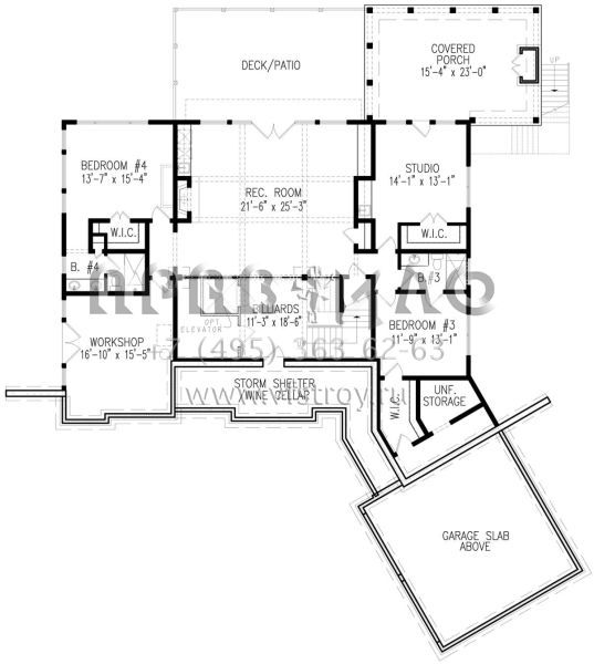 Проект одноэтажного дома с гаражом на две машины в американском стиле S5-414 (699-00125)