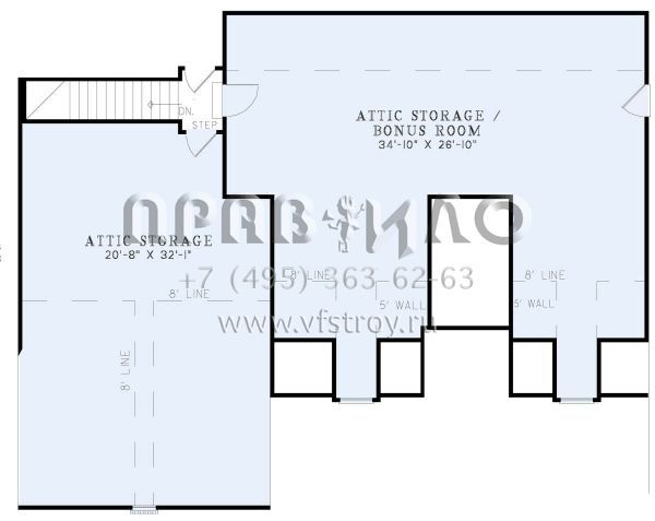 Проект одноэтажного дома с гаражом на две машины в английском стиле S5-255 (110-00226)