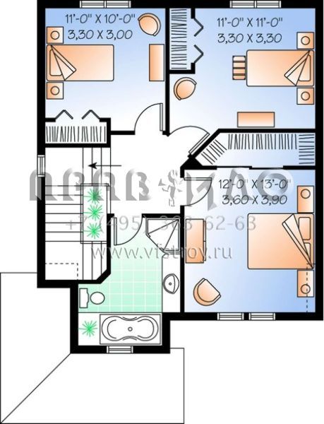 Проект двухэтажного дома без гаража в современном стиле S5-142 (034-00464)
