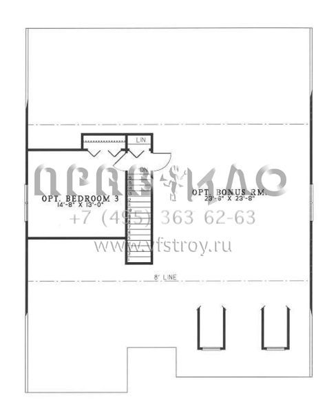 Проект двухэтажного дома с гаражом на две машины в стиле Ранчо S5-173 (110-00220)