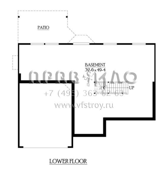 Проект двухэтажного дома с гаражом на две машины в американском стиле S5-332 (341-00197)