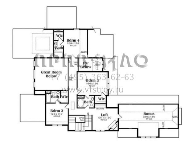 Проект двухэтажного дома с гаражом на три и более машин в стиле Ранчо S5-408 (009-00265)