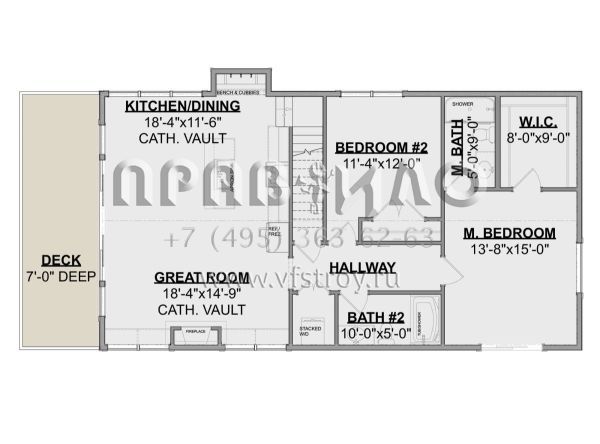 Проект двухэтажного дома без гаража в современном стиле S5-150 (1462-00036)