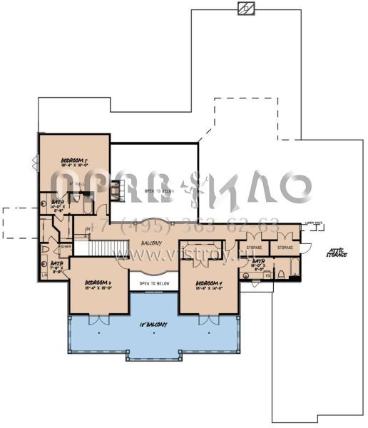 Проект двухэтажного дома с гаражом на три и более машин в английском стиле S5-522 (8318-00132)