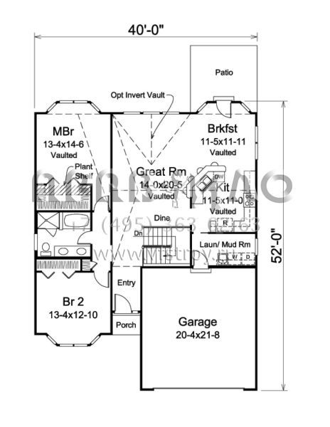 Проект одноэтажного дома с гаражом на две машины в стиле Ранчо S5-128 (5633-00214)