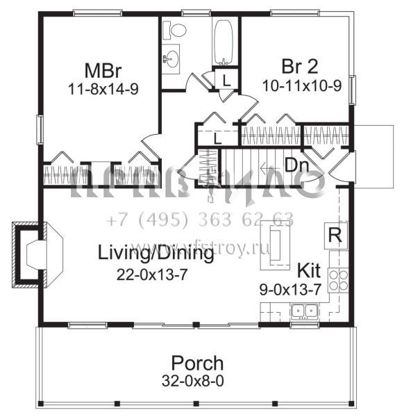 Проект одноэтажного дома без гаража в современном стиле S5-95 (5633-00426)