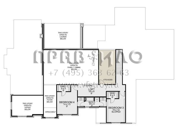 Проект двухэтажного дома с гаражом на три и более машин в английском стиле S5-425 (5445-00516)