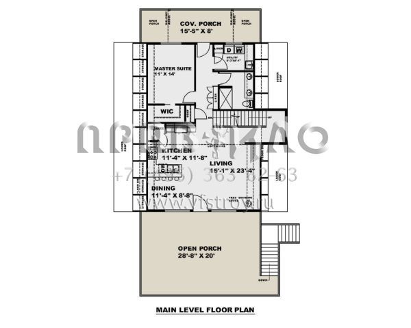 Проект двухэтажного дома с гаражом на две машины в стиле Дом-шалаш S5-219 (039-00723)