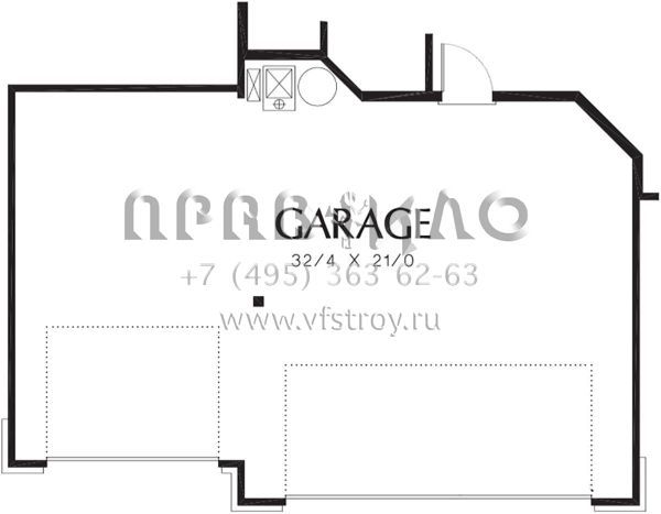 Проект двухэтажного дома с гаражом на две машины в стиле Ранчо S5-192 (2559-00455)