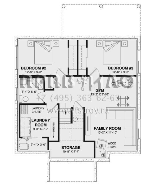 Проект одноэтажного дома без гаража в современном стиле S5-183 (034-01346)