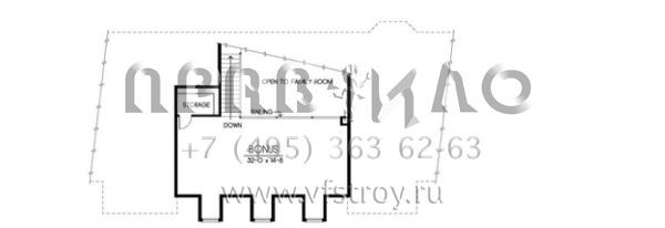 Проект одноэтажного дома с гаражом на три и более машин в стиле Ранчо S5-261 (692-00224)