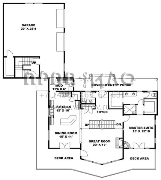 Проект трехэтажного дома с гаражом на две машины в стиле Шале S5-394 (039-00680)