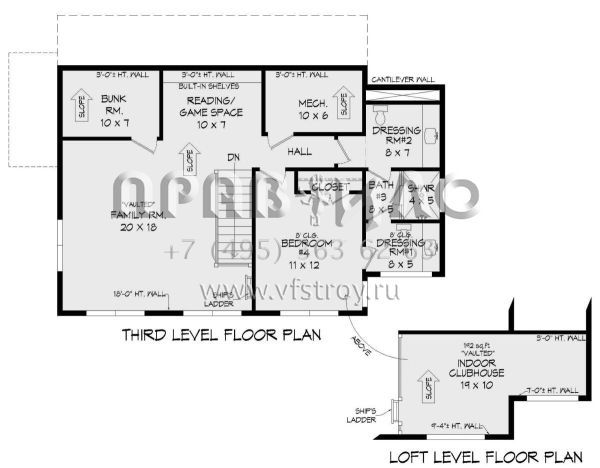 Проект трехэтажного дома с гаражом на две машины в современном стиле S5-289 (940-00465)