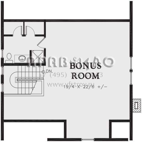 Проект трехэтажного дома без гаража в американском стиле S5-253 (2559-00909)