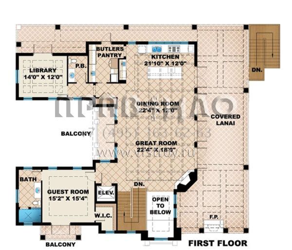 Проект трехэтажного дома с гаражом на три и более машин в прибрежном стиле S5-371 (1018-00107)