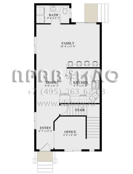 Проект двухэтажного дома без гаража в современном стиле S5-141 (2802-00248)