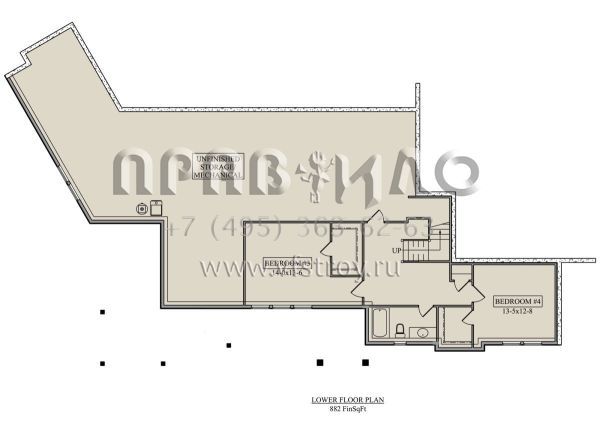 Проект одноэтажного дома с гаражом на три и более машин в современном стиле S5-218 (5631-00162)