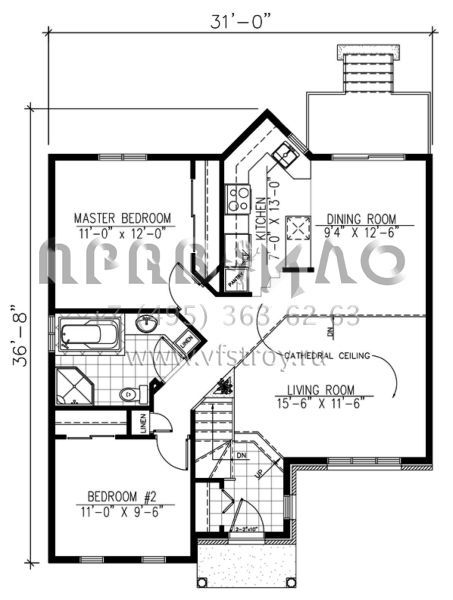 Проект одноэтажного дома без гаража в стиле Ранчо S5-88 (1785-00033)