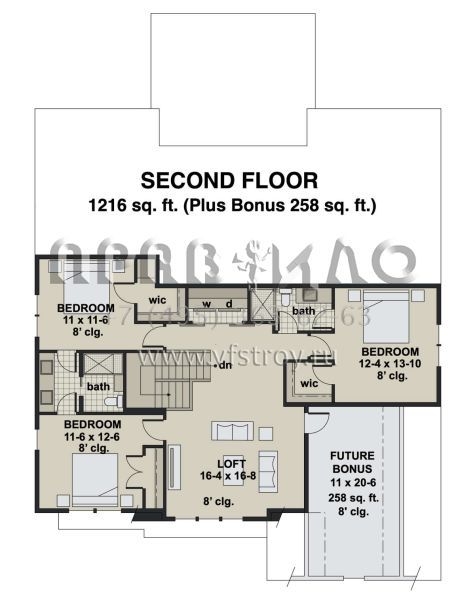 Проект двухэтажного дома с гаражом на две машины в современном стиле S5-302 (098-00340)