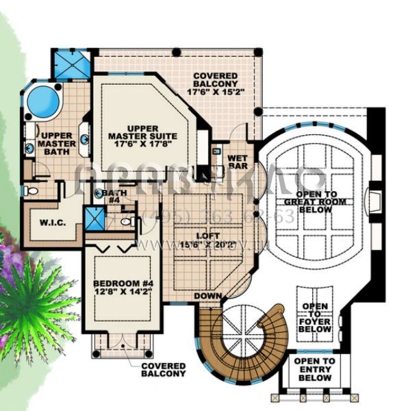 Проект двухэтажного дома с гаражом на две машины в прибрежном стиле S5-400 (575-00009)