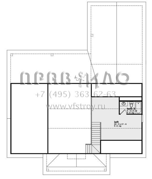 Проект двухэтажного дома с гаражом на две машины в современном стиле S5-197 (7174-00011)