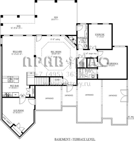 Проект одноэтажного дома с гаражом на две машины в стиле Шале S5-246 (286-00061)
