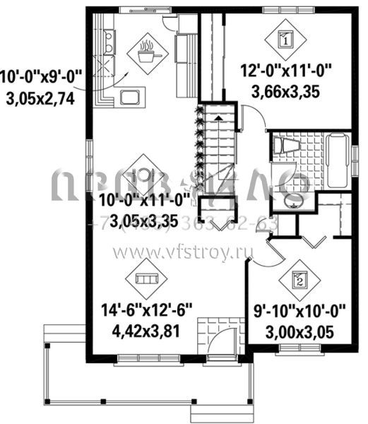 Проект одноэтажного дома без гаража в современном стиле S5-81 (6146-00328)