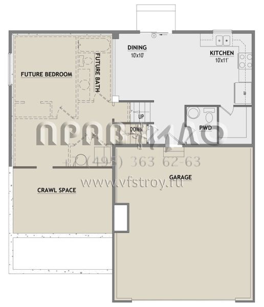Проект двухэтажного дома с гаражом на две машины в современном стиле S5-190 (8768-00030)