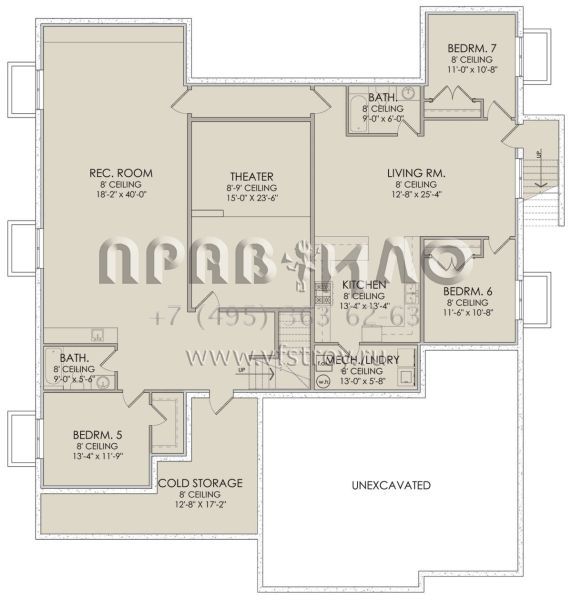 Проект одноэтажного дома с гаражом на три и более машин в современном стиле S5-268 (6422-00074)