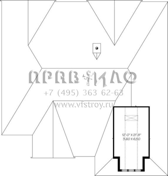 Проект одноэтажного дома с гаражом на две машины в стиле Ранчо S5-166 (034-00972)
