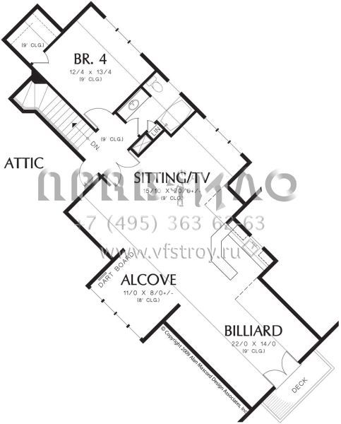 Проект двухэтажного дома с гаражом на три и более машин в американском стиле S5-403 (2559-00020)