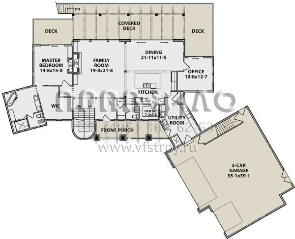 Проект двухэтажного дома с гаражом на три и более машин в стиле Шале S5-359 (5631-00084)