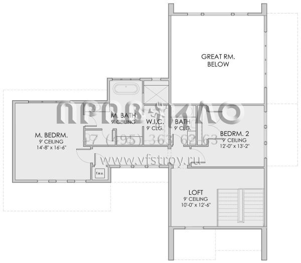 Проект двухэтажного дома с гаражом на две машины в современном стиле S5-240 (6422-00052)