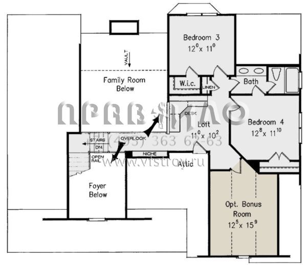 Проект двухэтажного дома с гаражом на две машины в стиле Ранчо S5-212 (8594-00135)