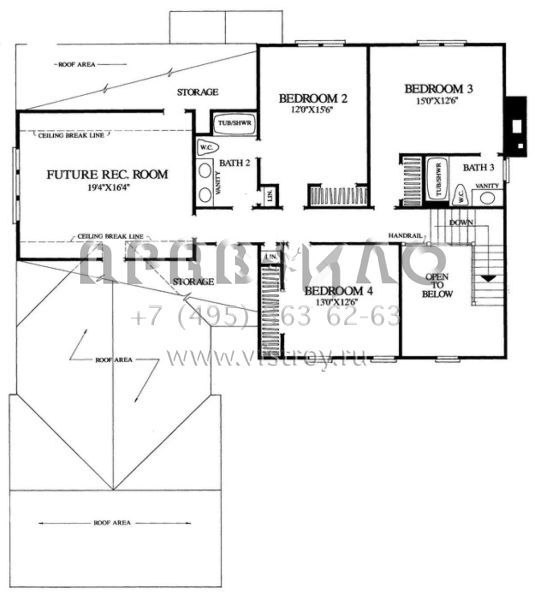 Проект двухэтажного дома с гаражом на две машины в стиле Ранчо S5-300 (7922-00203)