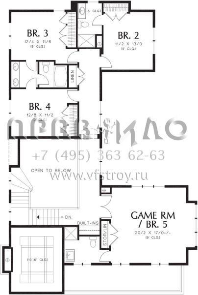 Проект двухэтажного особняка с гаражом на две машины S5-311 (2559-00549)