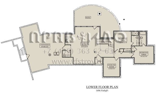 Проект одноэтажного дома с гаражом на три и более машин в стиле Шале S5-247 (5631-00127)